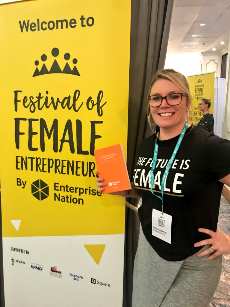 Nat_lucks's tweet photo. Today I’m at #FFE18 - feeling inspired and uplifted already. And I totally swooned seeing a quote of mine on the member notebooks 😍 #shemb #TheFutureIsFemale https://t.co/4WBrHZPUM1