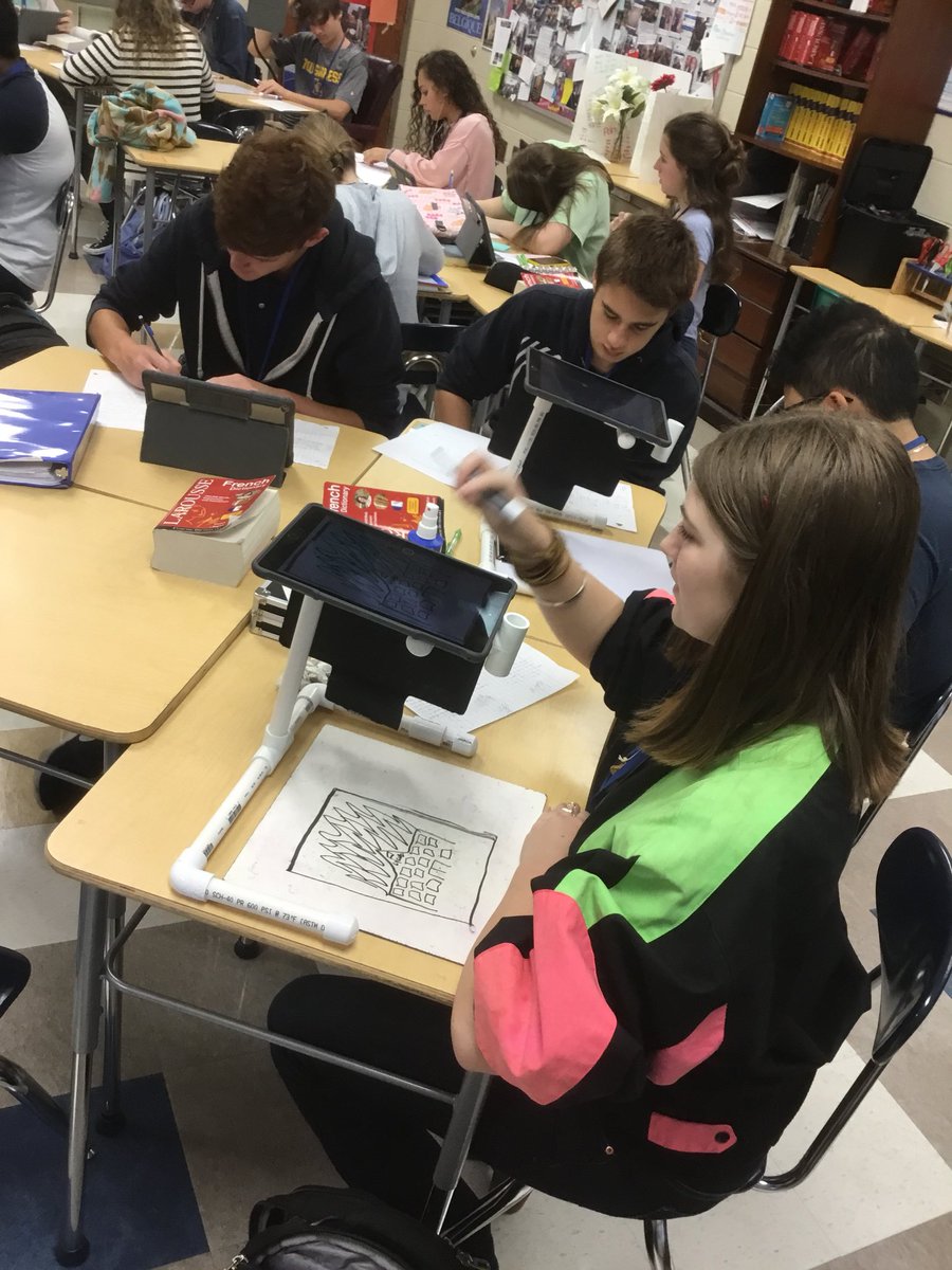 awgtis's tweet image. How does @mllehajji engage her @LHSWildcatsLex1 students in French? PART ONE They  are writing a script and recording illustrations to create a stop motion video. #LexGoCats. @LOWLT #DLPCoaching