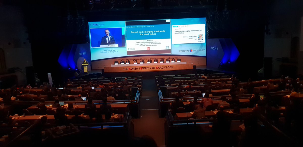 UofGSCMH's tweet photo. Professor McMurray was honoured and delighted to be an invited speaker at the Korean Society of Cardiology where he delivered a plenary lecture on ‘Recent and emerging treatments for heart failure’
@UofGMVLS @UofGlasgow
#KSC2018 #cardiology #heart #heartfailure https://t.co/G1siJEGIO0