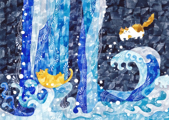 「水彩ネコ色々描いてます、よろしくお願いいたします(=ΦωΦ=) #秋の創作クラス」|itosaekoのイラスト