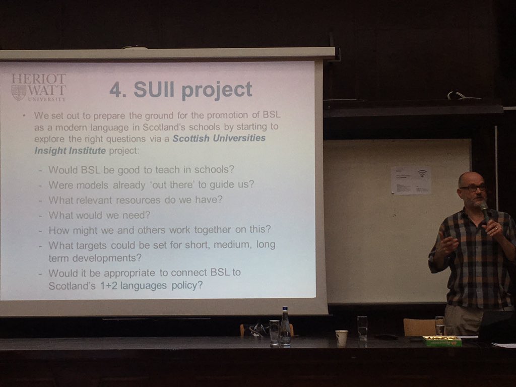 leesonl's tweet photo. On teaching #BSL in Schools, mapping to Scotland’s policy of supporting language development in mother tongue plus two others @ECMLCELV @Education_Ire @DeafEdIreland @IrishDeafSoc @CDSTCD https://t.co/1T9Mz71BQi