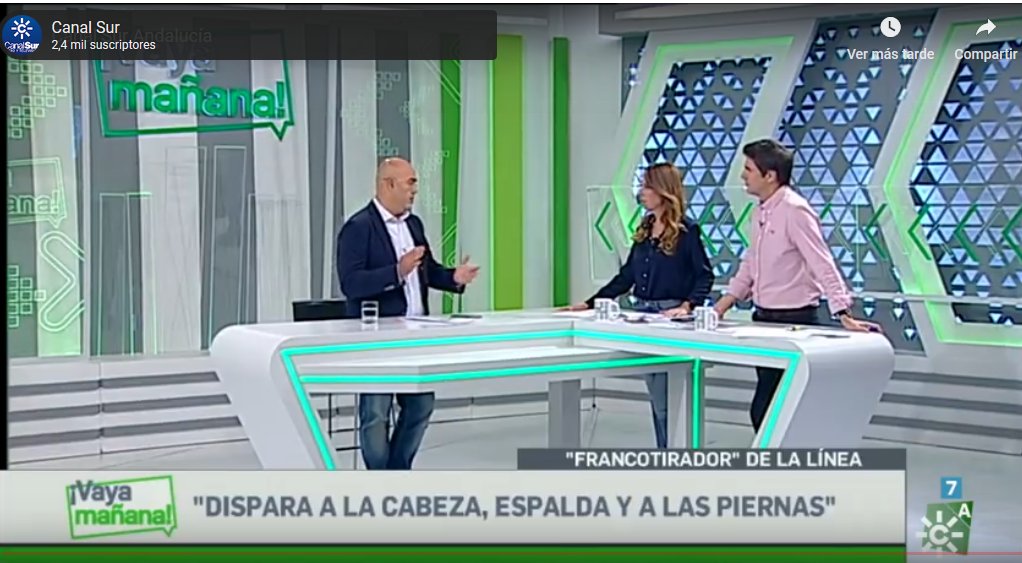 Se busca al francotirador de La Línea <a href="/vayamananacstv/">¡Vaya Mañana!</a> <a href="/fdlaguardia/">FernandoDdelaGuardia</a> <a href="/Inesporro/">InesPorro</a> <a href="/JuanCanoSUR/">Juan Cano</a> <a href="/canalsur/">CanalSur</a>