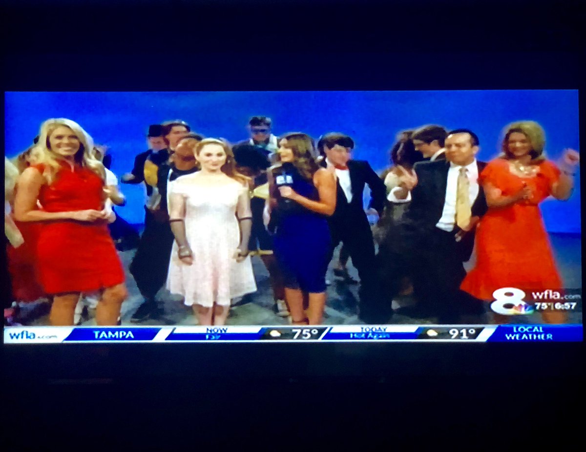 rrhsknights's tweet photo. The @rrhstroupe5031 featured on @WFLA this morning. They will be on a few more times on @Great38tv at 7:15, 7:30, 7:38 and 7:45 to promote their show “Awesome 80’s Prom” which will be held next weekend on campus. https://t.co/UWWTfxRib3