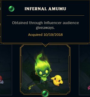 XoYnUzi's tweet image. Hab auch noch so einen knuffigen Infernal Amumu + green chroma, dank des #LeaguePartner Programms, zu verschenken. Einfach retweeten &amp;amp; liken. Gewinner wird morgen gezogen ☺️