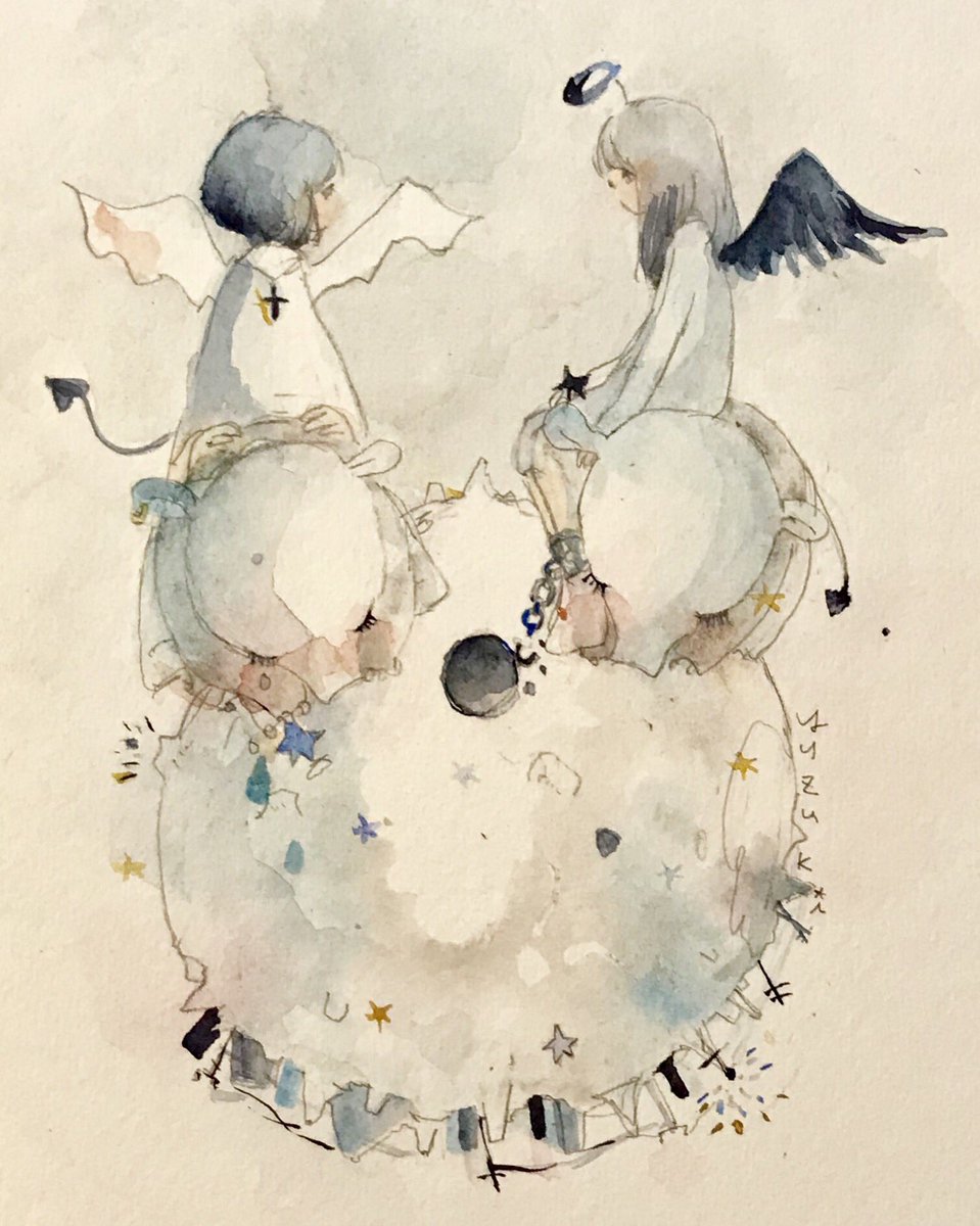 柚月 黒い羽根の天使と 白い翼の悪魔 ぼくらは対局なのかな 境界なのかな 空白について考える 柚月 黒い羽根の天使と 白い翼の悪魔 ぼくらは対局なのかな 境界なのかな 空白について考える