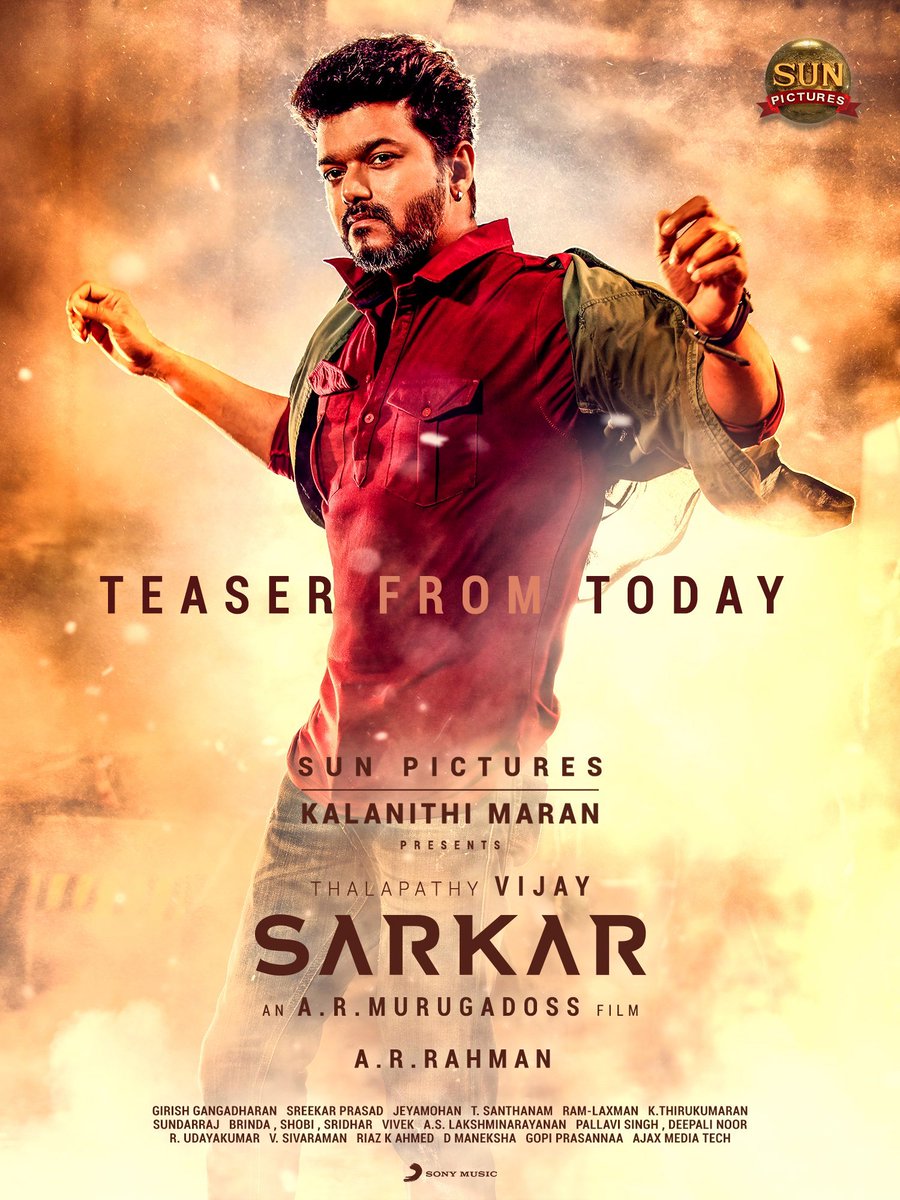 mageshyuvaraj's tweet photo. The wait is almost over,lets than #3600seconds left for the real #King arrival #Sarkar #SarkarTeaser
Get ready #MersalTeaser today is the last day of your records @actorvijay @KeerthyOfficial @ARMurugadoss @arrahman @varusarath @sunpictures https://t.co/drU9BLqRxX