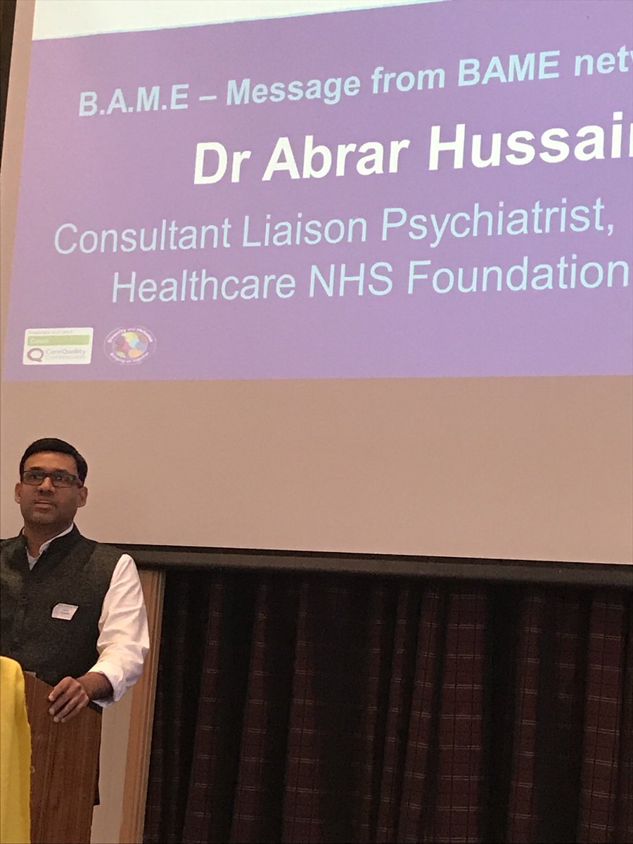 #bhftoctconf Dr Abrar Hussain talking about the impact of trauma. Racism is a form of trauma and deeply affects people for a long time. We need to understand more about this.