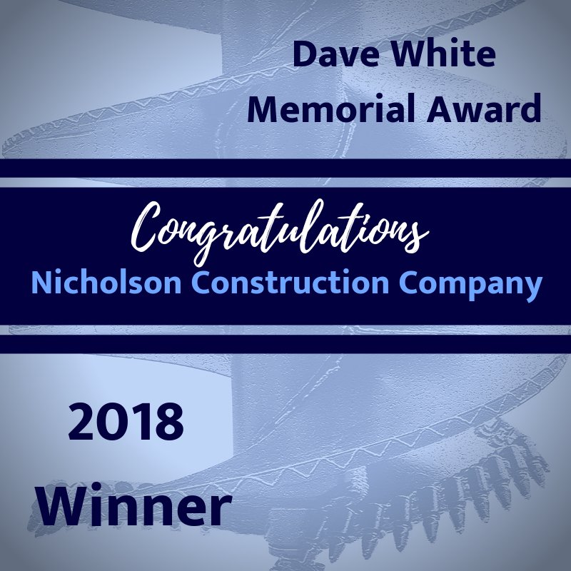 ADSC_IAFD's tweet image. The Dave White Memorial Award was created to recognize companies that through a dedicated company-wide effort have committed to make safety a top priority in their workplace. #DaveWhiteMemorialAward @NicholsonConst #ADSCIAFD #Safety