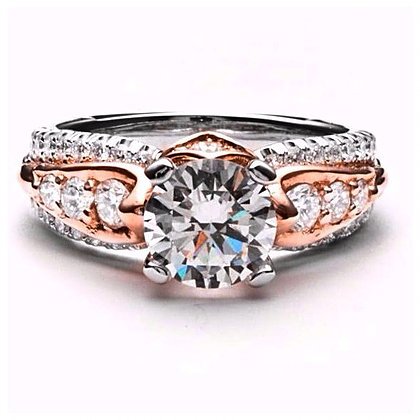 D_CJeweler's tweet photo. This 14k Two tone White with Rose gold lady's diamond engagement ring mounting is channel set with .81 ctw round brilliant cut diamonds.💍💎 https://t.co/xscIF8wXN7 #DCopperFieldJeweler #PriorLakeMN #Jewelry https://t.co/q63R0GpU9N