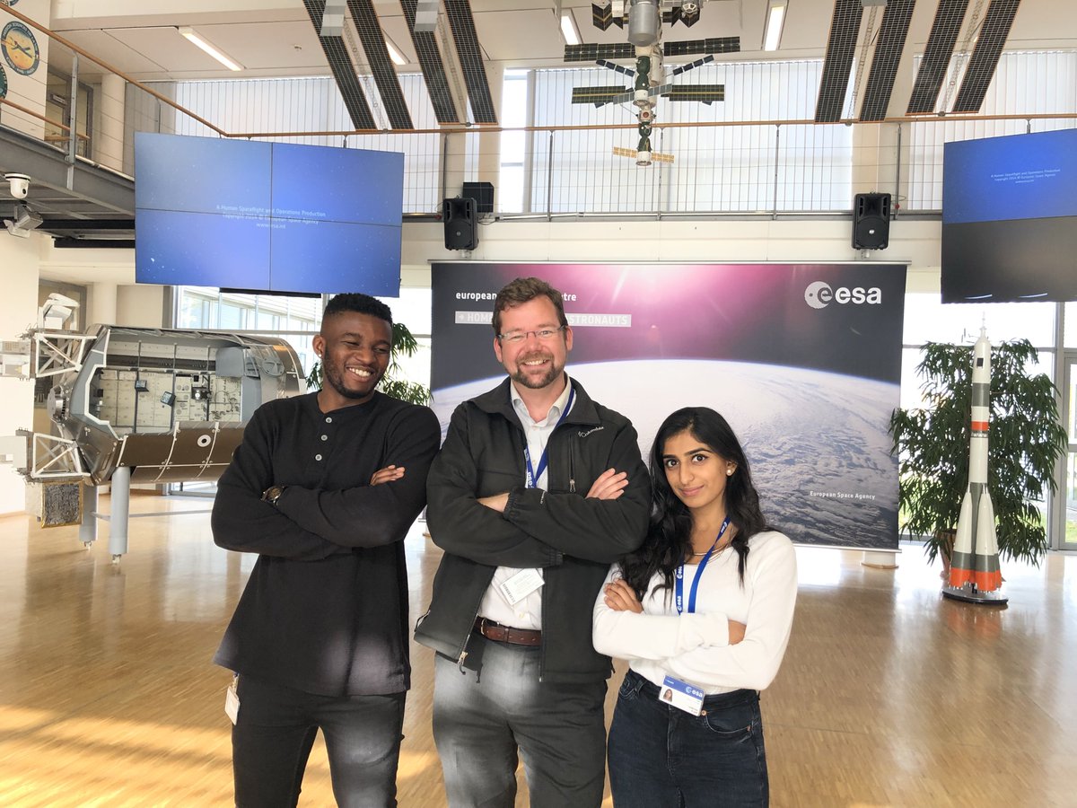 Great catching up with <a href="/ISUnet/">Space University</a> folk doing their internships at the EAC, Kwasi and Sabrina!