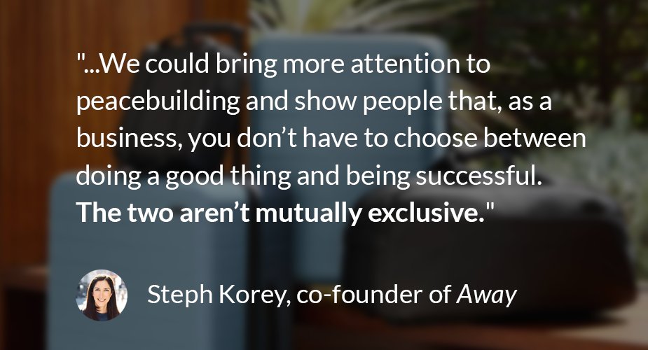 Thinkory's tweet image. The truth of this @StephKorey quote is largely why we aim to work exclusively with founder-led teams building challenger brands of social good. Read more about @Away on @Causeartist: causeartist.com/interview-away…

#Socialimpact #peacebuilding #business #branding #socialenterprise