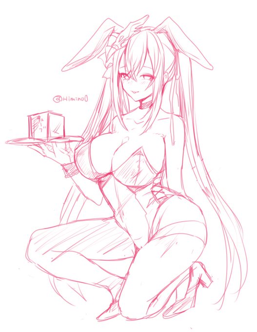 バニー大鳳ちゃん落書き。後で塗る。 