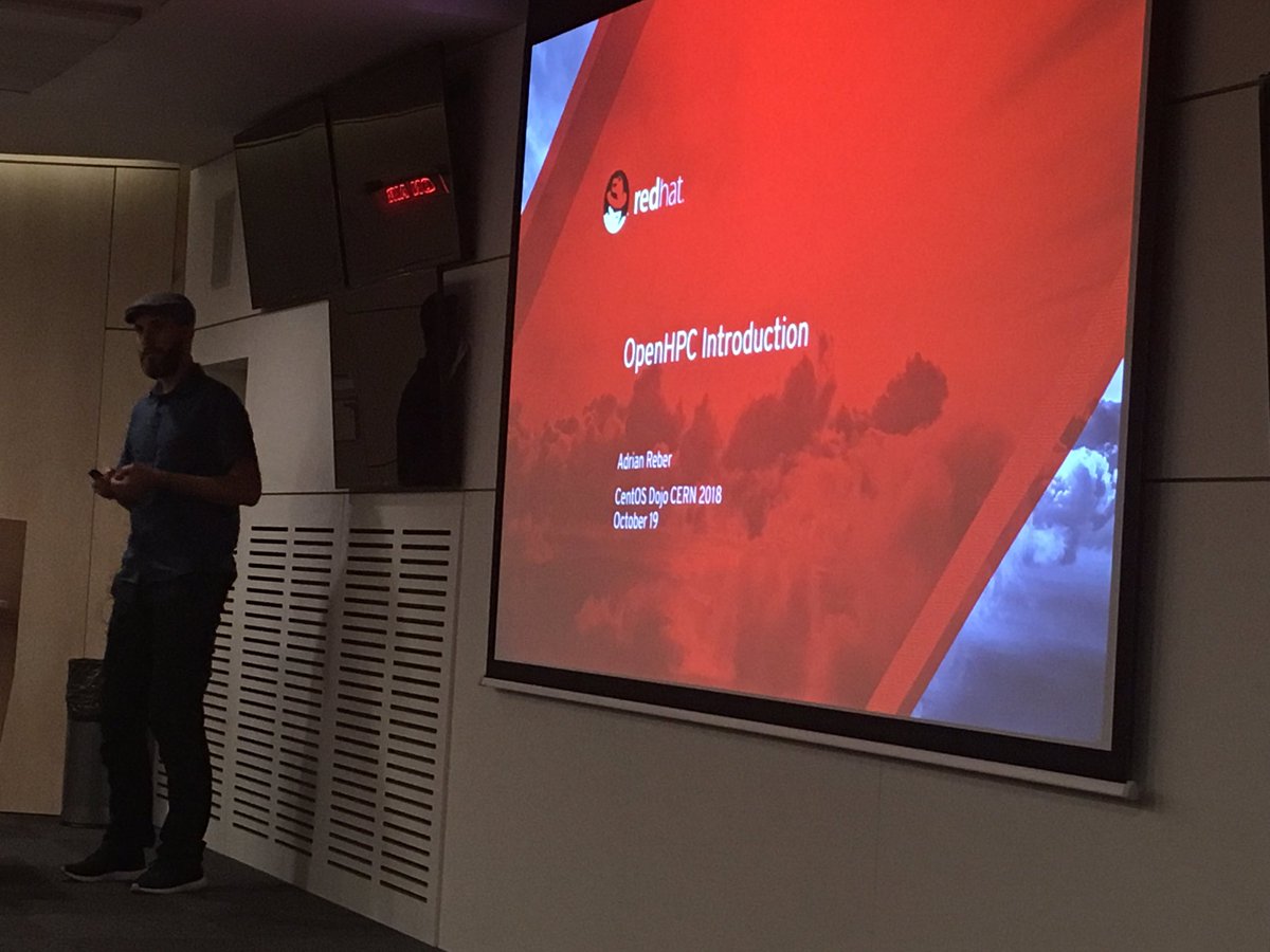 rainleander's tweet image. Adrian’s giving us @OpenHPC #lego figures! #centosdojo #rdoday #cern