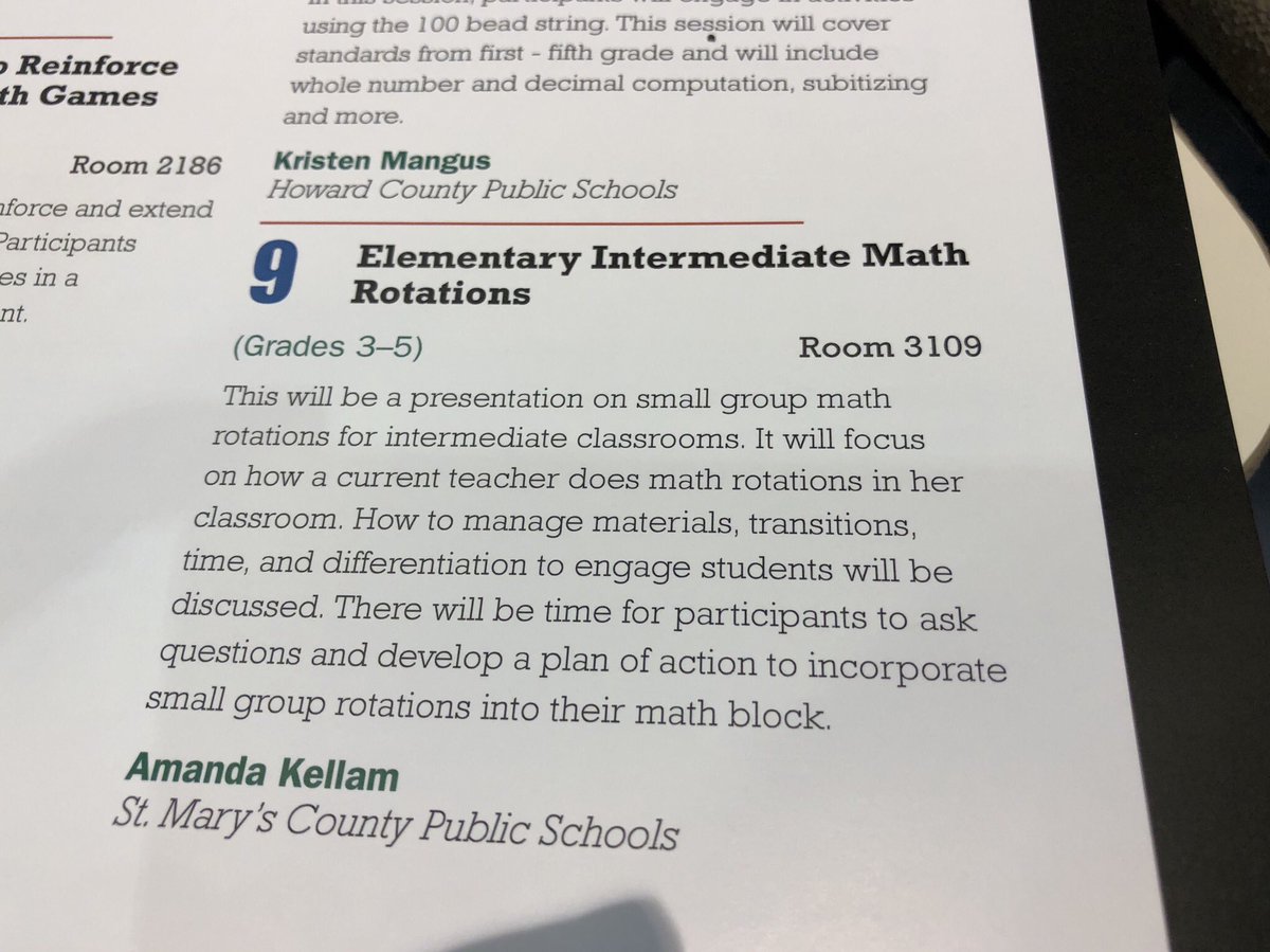 SMCPSMathDept's tweet photo. Amanda Kellam representing @SMCPS_MD well at @MCTM_News #mdmath18 @SMCPS_ElemMath @mes_smcps https://t.co/sEWaw0gX1f