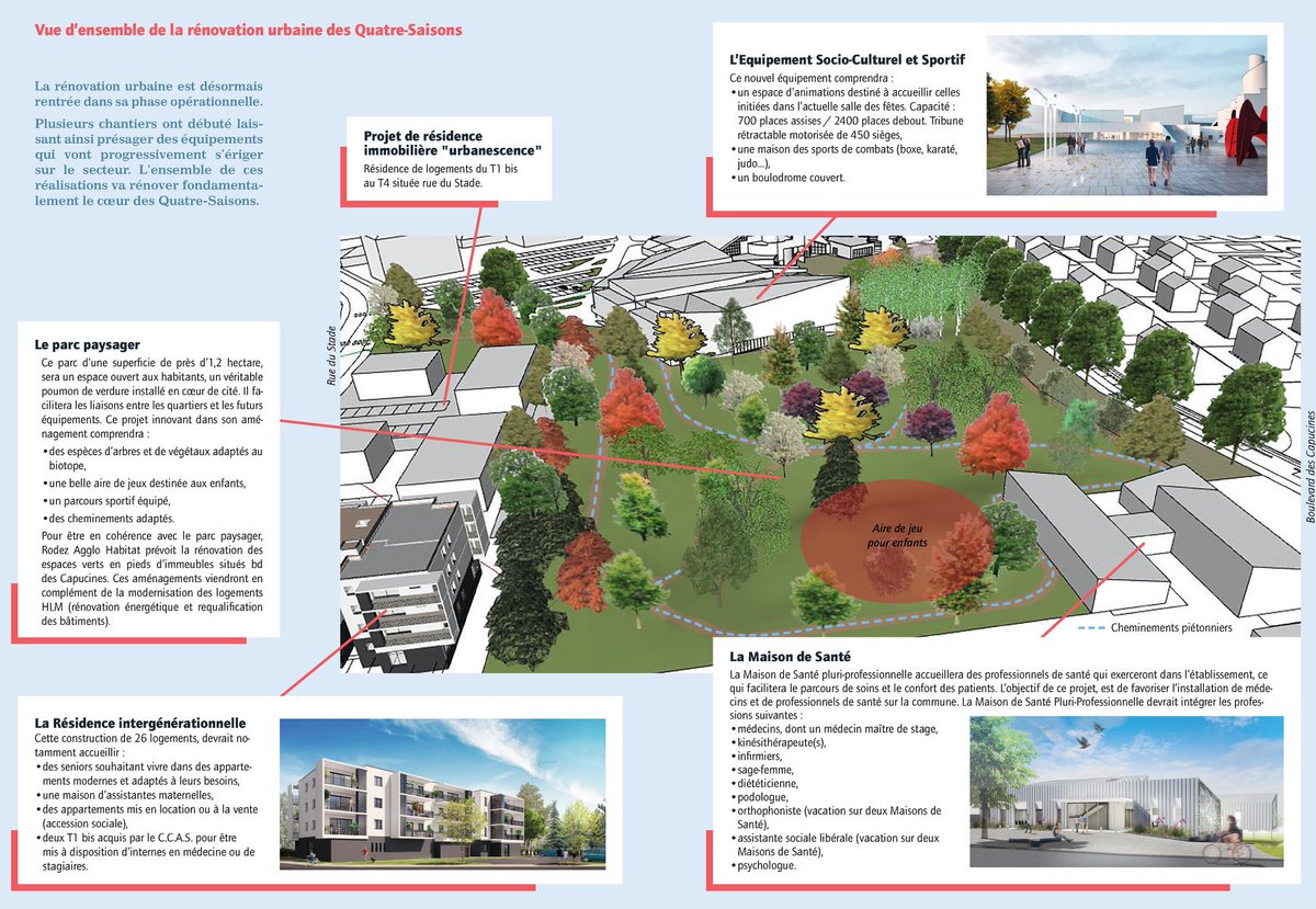 A lire dans le dernier bulletin municipal On&amp;Vous, un dossier consacré à la rénovation urbaine des Quatre-Saisons : descriptif et localisation des équipements qui vont s'ériger au cœur du quartier.
#onetavance bit.ly/2J64t0f