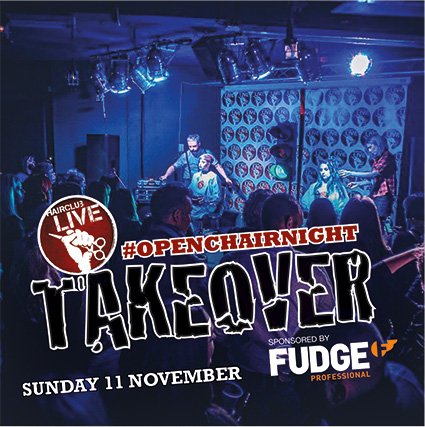 HairClubLive's tweet photo. Are you performing at #OpenChairNight? We still have spaces left and want YOU to show us what you can do with 10 minutes in the chair. Want to #DareTheChair? CLICK HERE: https://t.co/2pE20gZ7T4 @takarabelmontuk @FUDGEHAIR https://t.co/SbIScFaASr
