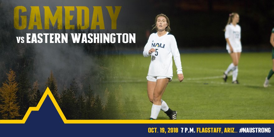 Its fútbol Friday and what better way to spend your Friday night than at the Jack!!!👀👀
🆚 EWU
📍 Lumberjack Stadium | Flagstaff, Ariz.
⏰ 7 pm MST   
📈 bit.ly/2yMR72F  

#NAUStrong⚒️🌲💪 #BigSkySoccer #PackTheJack