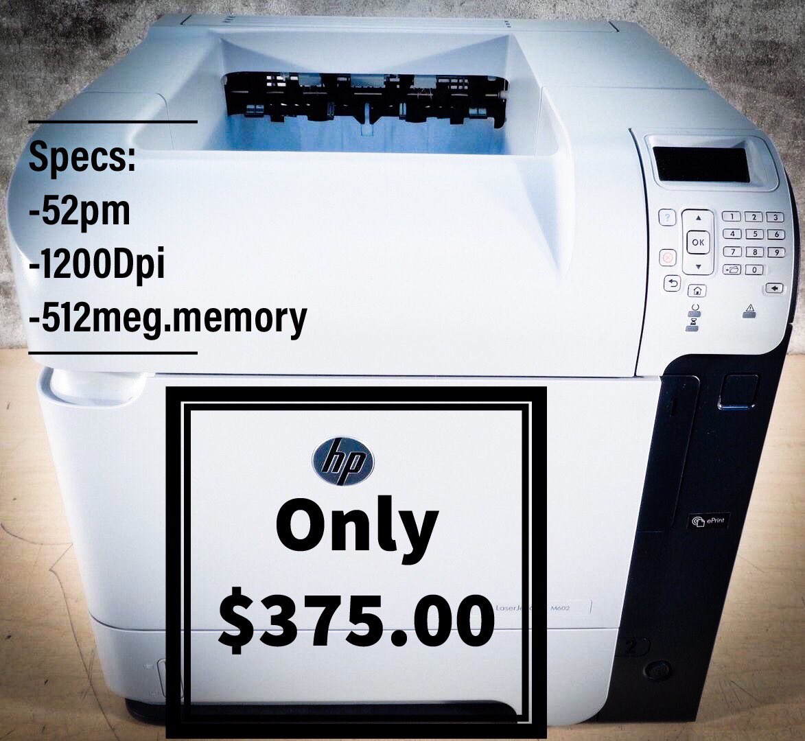 perfect_pages's tweet photo. The Durable, Productive and Fast 💨 Hp M602 Now ON SALE‼️ 
Offer ends 10/31!!(714) 538-6986 https://t.co/jq6vjRmzrp https://t.co/9pA53ZbdFL