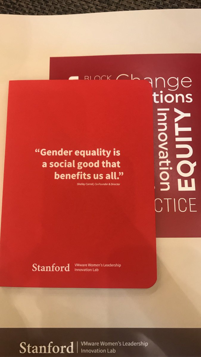 Always great learning the latest research from <a href="/SVLeadershipLab/">Stanford VMware Women's Leadership Innovation Lab</a> on how to build more inclusive cultures and the products to support them #genderequity