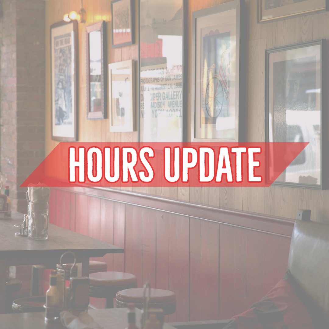 We open at 5PM this evening (Oct. 19) for Bar Service.  Sat &amp; Sun we have normal hours (open @ 11AM, close @ 2AM &amp; 12AM, respectively). Beginning Mon (Oct. 22), we will open @ 4PM daily for Bar Service. We hope to see all of you for a drink!
#closedforbusiness #noreally #seeusoff