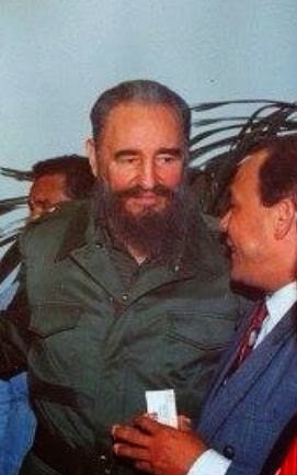 Con el Comandante Fidel Castro en agosto de 1995

?l