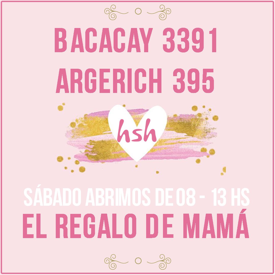 HSH_com_ar's tweet photo. 🅷🆂🅷 🅶🅸🆁🅻🆂  #ahora te resuelve
𝑬𝑳 𝑴𝑬𝑱𝑶𝑹 𝑹𝑬𝑮𝑨𝑳𝑶 𝑷𝑨𝑹𝑨 𝑴𝑨𝑴𝑨 
#BuenViernes y #atenti que mañana
#sabado las esperamos en nuestras #tiendas
#apto para #minoristas #IMPERDIBLE #chicas !
.
.
.
.
.
#DiaDeLaMadre #Mama #PROMOS
#beneficios #Madre #mom #love https://t.co/SDVmdqecXB
