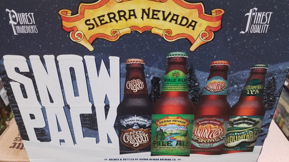 MonBeerKyle's tweet photo. Our first winter seasonals are starting to flurry into the market...brrrrrr. Great selection from @SierraNevada this year. Don't worry you'll still find those Oktoberfest and pumpkin beers out there for your fall festivities https://t.co/YE9G8sCvOU