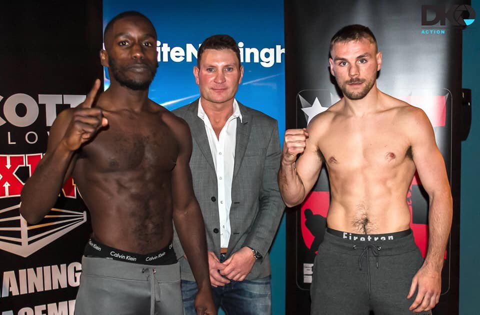 JEboxingworksop's tweet photo. Big fight weigh in with @ee_engine and @Andykeatesboxer #who wins https://t.co/hYRKY8f5AR