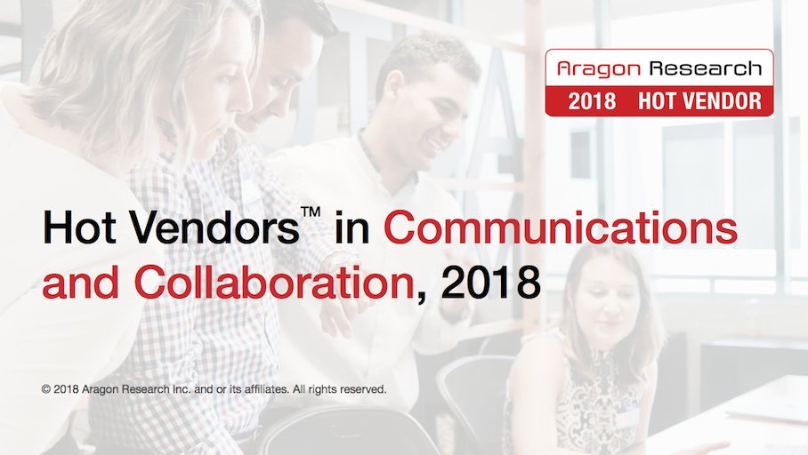 Congrats to <a href="/ZiipRoom/">ZiipRoom</a> for being named one of <a href="/AragonResearch1/">Aragon Research</a>'s Hot Vendors for 2018