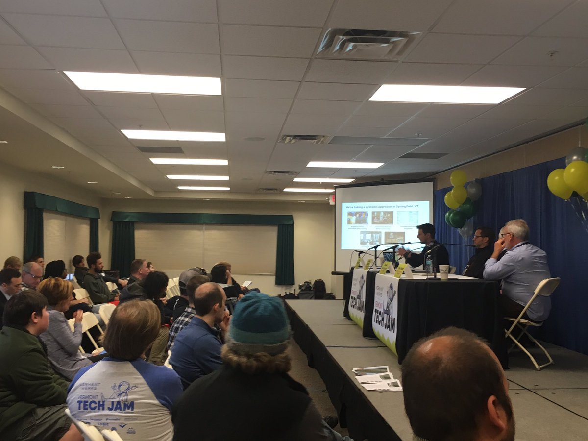 danyork's tweet image. Learning about some fascinating projects to make “tech innovation hubs” in #BTV and Springfield, VT - very cool to see! #TechJamVT