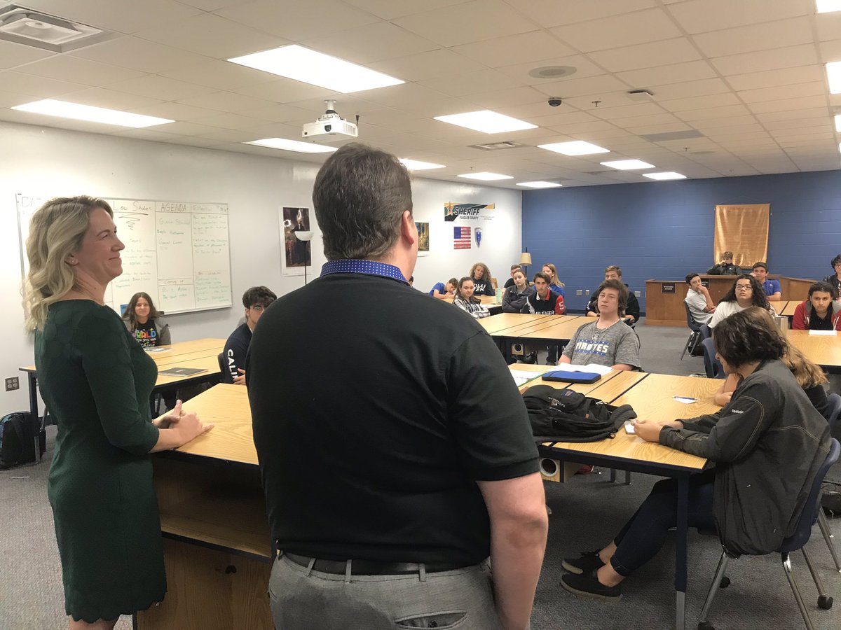 Thank you Spencer &amp; Kayla Hathaway for sharing about your important roles in Law &amp; Justice with our Students!  <a href="/JeffReaves1/">Jeff_Reaves</a> #classroom2career <a href="/CteMatanzas/">Matanzas CTE</a>