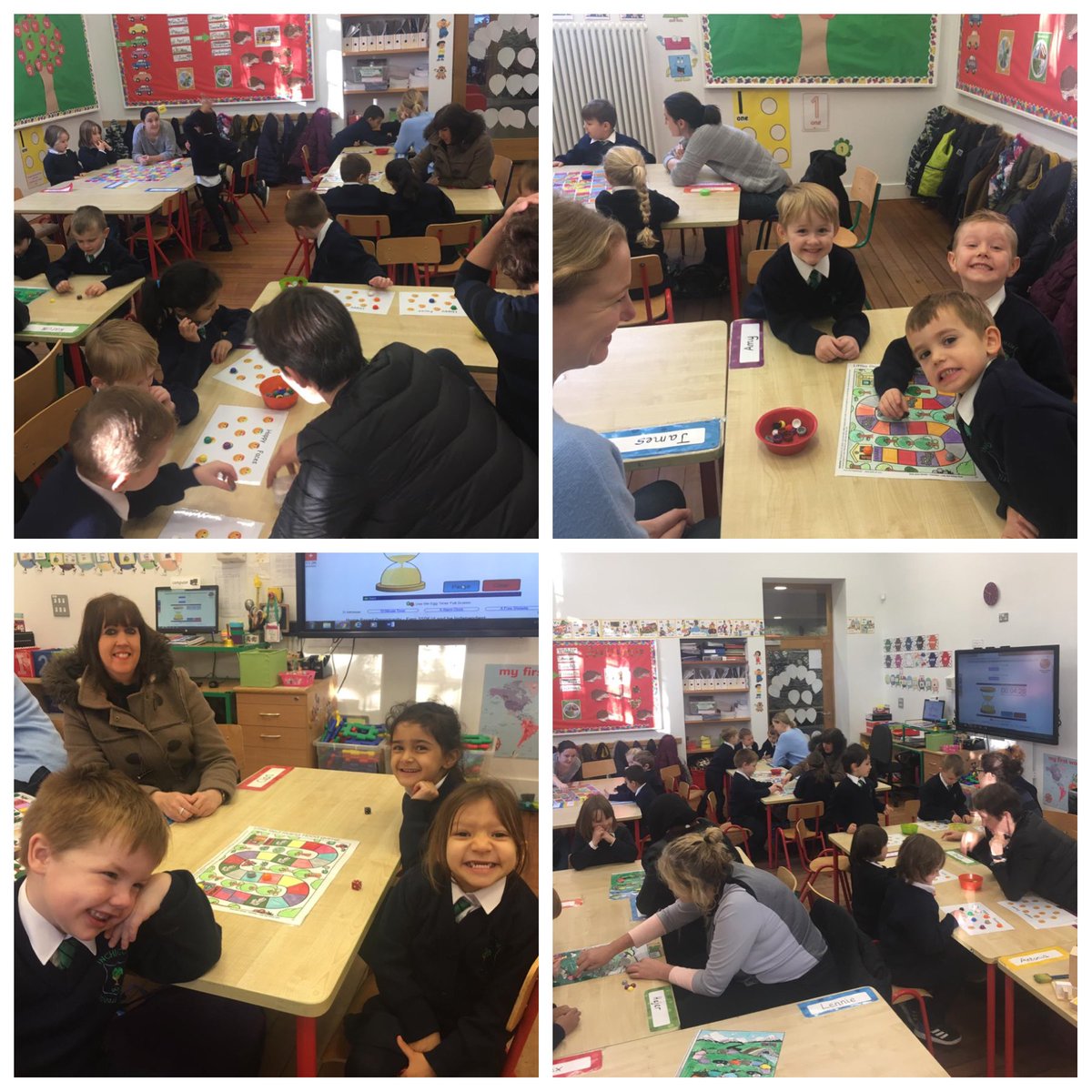 Thank you to all our fantastic parents for helping out with Maths games in Junior Infants #mathsweek