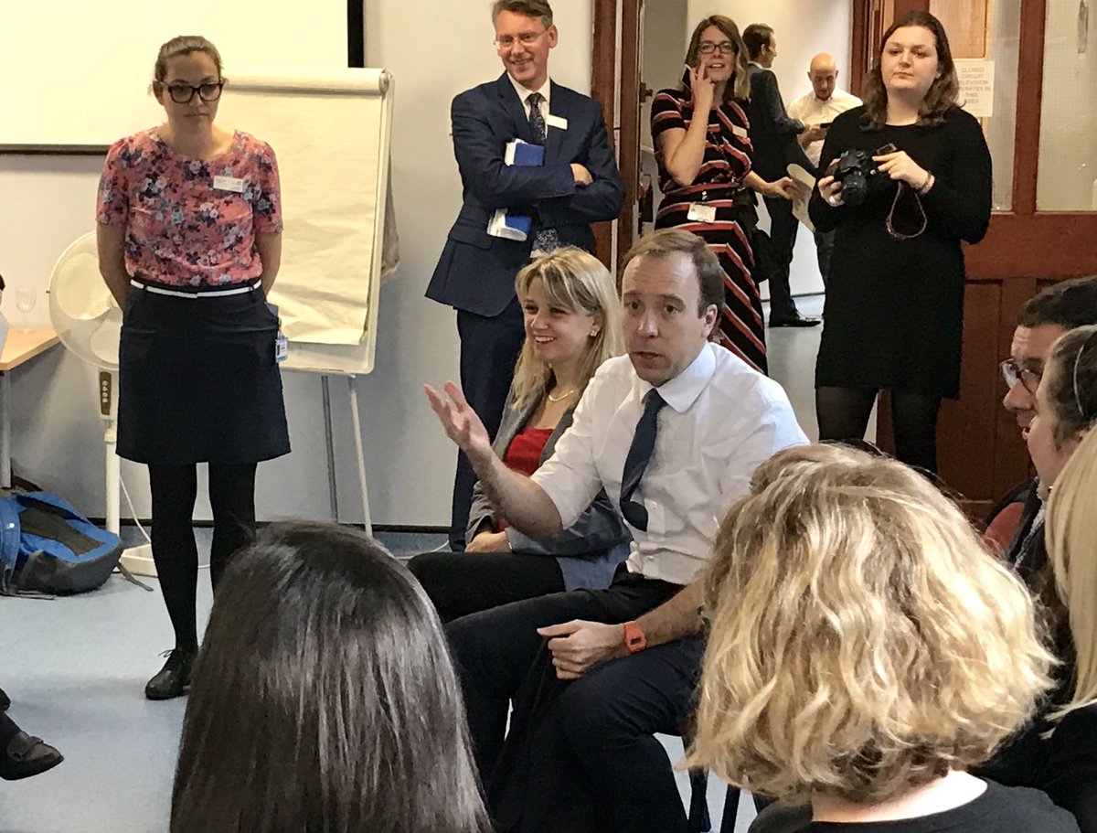 MattHancock's tweet photo. Great visit to Leeds General Infirmary today to spend some time listening to the thoughts &amp; concerns of the Junior Doctors, nurses &amp; @YorksAmbulance staff &amp; many more dedicated NHS staff on the frontline. @leedshospitals https://t.co/pTo5nu9W3i