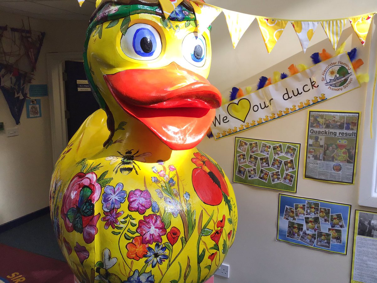 amazingict's tweet photo. Loved my visit to @AlexFlemingSch So pleased that #quackers has come back to the place it was designed. It looks happy #shropshire @LetsGoQuackers @curley543 https://t.co/tLxyHeAEkT