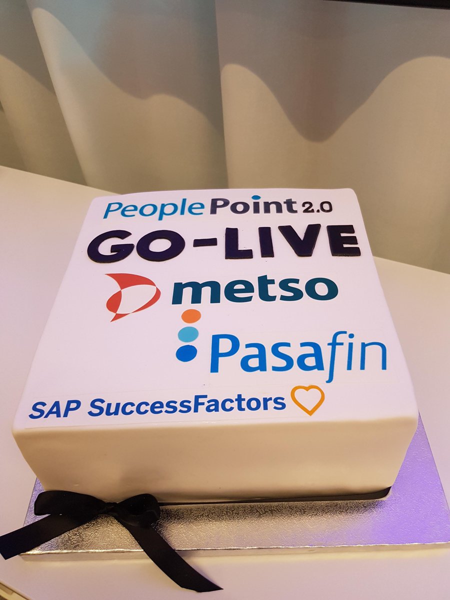 Celebrate it with a cake! A successful #GoLive of <a href="/metsogroup/">MetsoOutotec</a> PeoplePoint! Congratulations for the whole team #Metso and #Pasafin! #SuccessFactors #SAP #PasafinSpirit #GreatTeam
