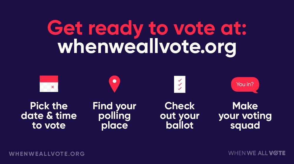 Rogue Votes Blueππ€π½ (@RogueTeamXmen) on Twitter photo 2018-10-19 15:55:43 Let them go low, while we all vote! #FridayMotivation #VoteBlue #SquadGoals Get your voting plan ready to go at whenweallvote.org β
#WhenWeAllVote Let them go low, while we all vote! #FridayMotivation #VoteBlue #SquadGoals Get your voting plan ready to go at whenweallvote.org β
#WhenWeAllVote