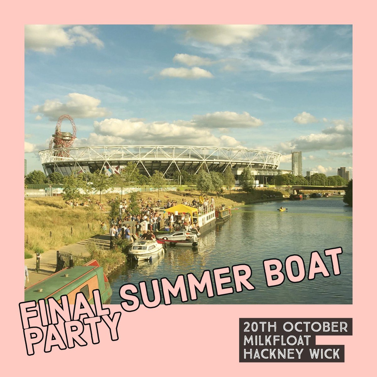 ARAFCollective's tweet image. 😎Tomorrow 2pm @MooMilkFloat // Disco Vibes For Your Saturday Afternoon. #FREE #Hackneywick #Boatparty
