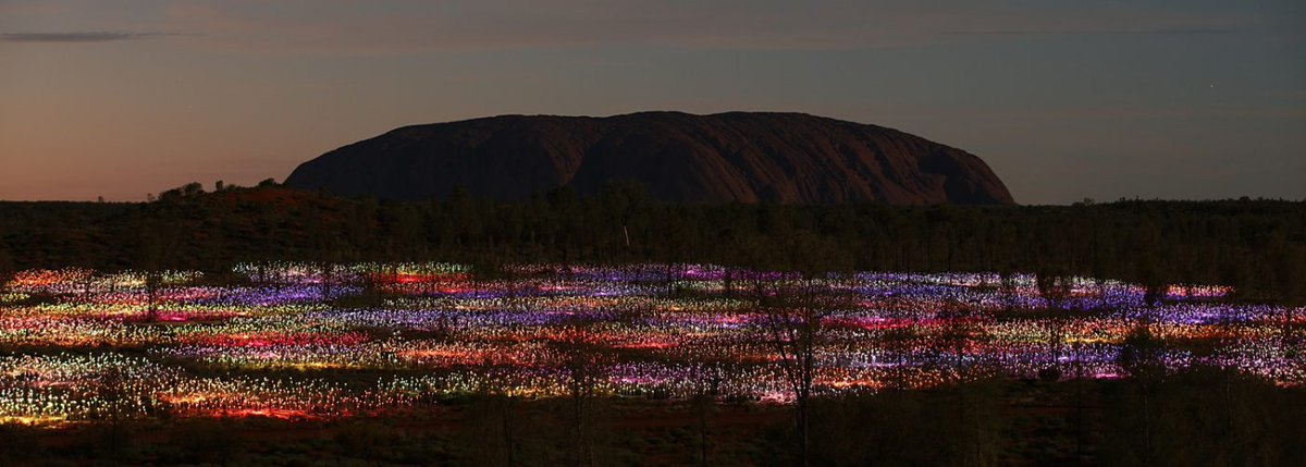 adamsandbutler's tweet photo. Visit the stunning Field of Lights in Uluru, Australia. This is a one-off light-based installation created by British artist Bruce Munro, which can be visited until December 2020. #fieldoflights #lightbasedinstallation #australia #brucemunro https://t.co/jFiHAIIMpW