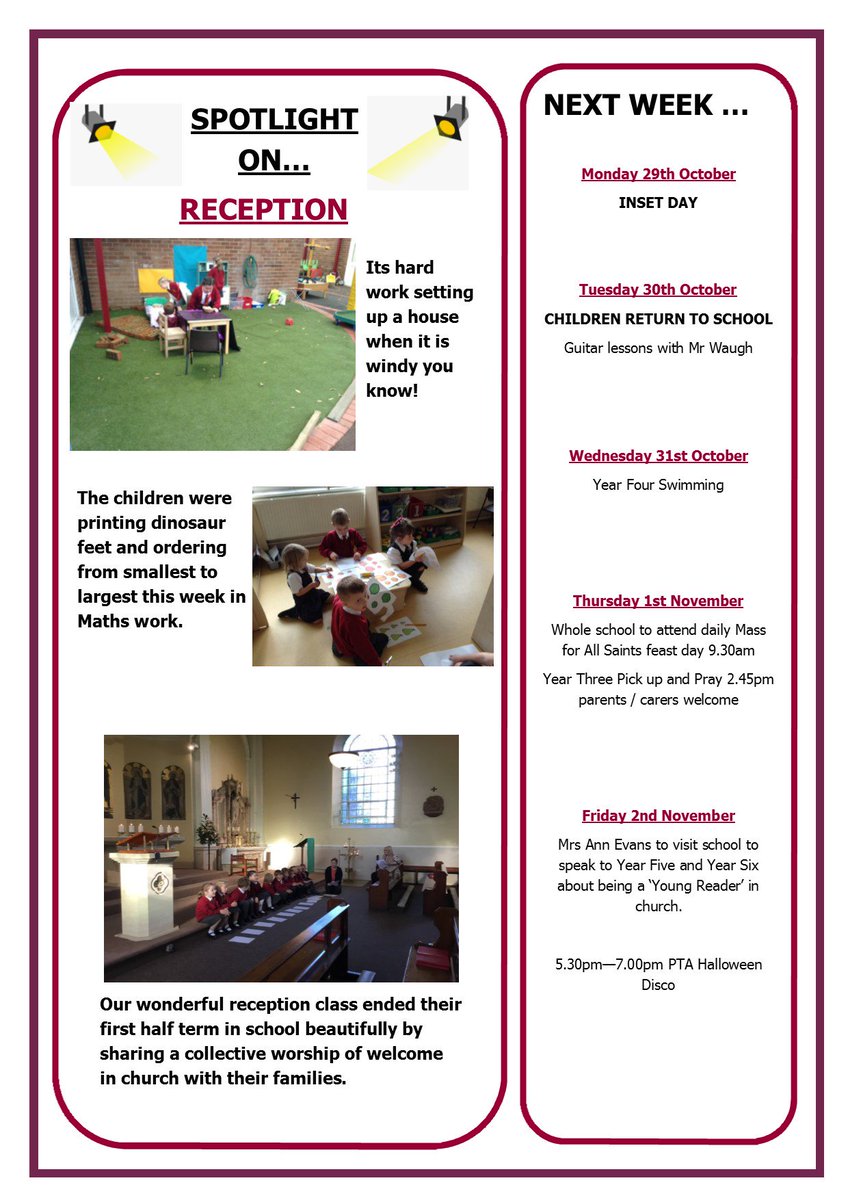 stlewiscroft's tweet photo. Here is the newsletter for this week. Have a lovely half term everyone! https://t.co/LP0oet1pDx