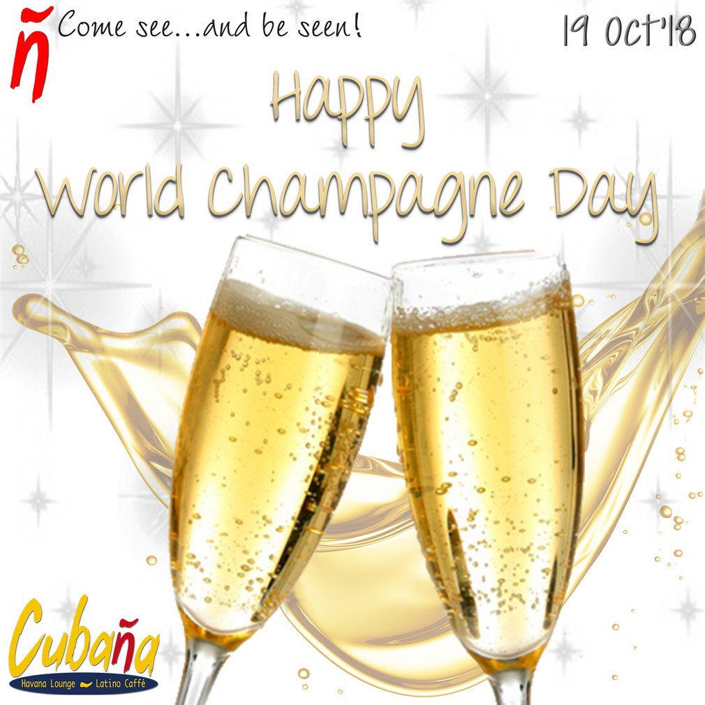 Come see... and be seen this International Gin &amp; Tonic and World Champagne Day! It is just as it sounds - an excuse to drink G&amp;T's and Champers today! So we have no doubt we will see you after work at your nearest Cubaña! #GinAndTonicDay #ComeSeeAndBeSeen #ChampagneDay