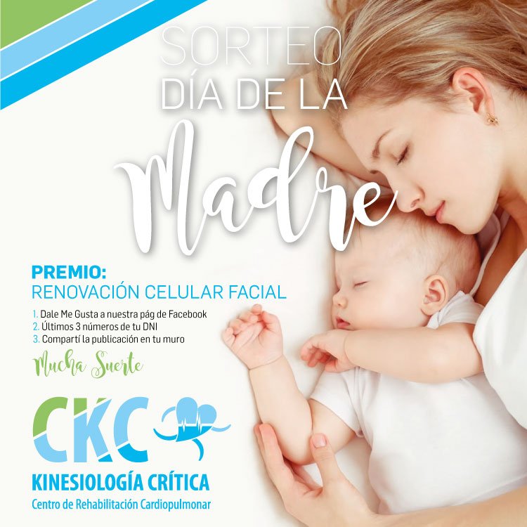 KinesioCritica's tweet photo. En CKC te tratamos con el amor de una MADRE... por eso en este MES de la MADRE te regalamos una RENOVACIÓN CELULAR FACIAL. 1-Dale Me Gusta a nuestra pág. de Facebook, 2-Últimos 3 números de DNI y 3-Compartí este flyer en tu muro. Mucha suerte! 🍀👩⚕️💞 #DiaDeLaMadre #SorteoMadre https://t.co/PG34WNLZlu