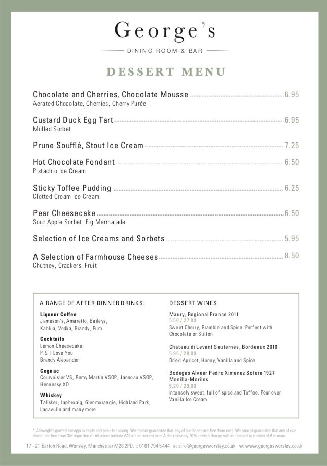 Georges_Worsley's tweet photo. The time is finally here - after a lot of hard work, discussion &amp; eating 😃 we have our Autumn/Winter Menu 🍂 LIVE FROM TONIGHT! 

#georgesworsley #autumnwintermenu #worsleyvillage #mcr #salford https://t.co/GSVhPdnv00