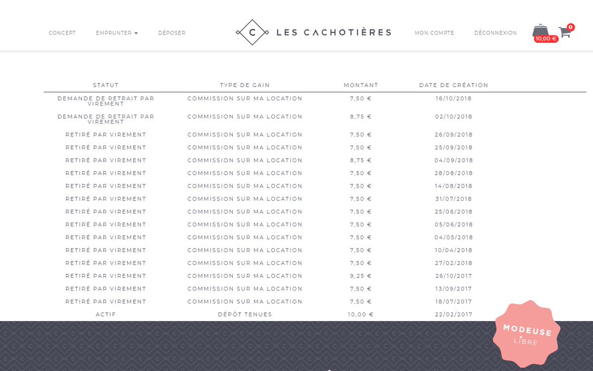 Maylis (@maylis_stella) on Twitter photo J'ai envoyé trois robes que je portais peu chez <a href="/LesCachotieres/">Les Cachotières</a> et depuis, les sous tombent tous les mois ! La preuve en image #économiecollaborative J'ai envoyé trois robes que je portais peu chez <a href="/LesCachotieres/">Les Cachotières</a> et depuis, les sous tombent tous les mois ! La preuve en image #économiecollaborative