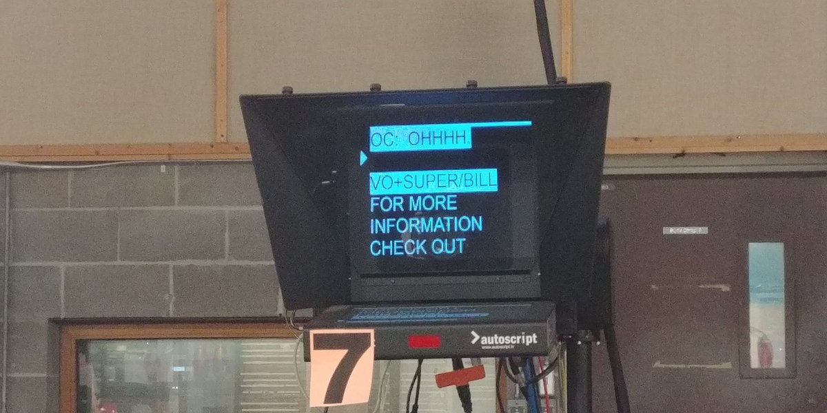 BillinKC's tweet photo. The prompter says my nickname. #SuperBill https://t.co/iIRQZX0J6I