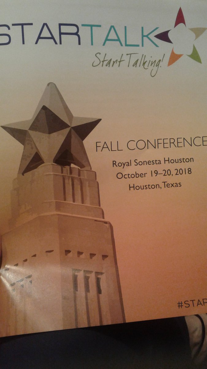 renumendiratta's tweet photo. Attending startalk fall conference. Presenting " Integrating co curricular and extra curricular activities with language learning" @JAMS_Knights #startalk2018 https://t.co/oWWK18HOG9