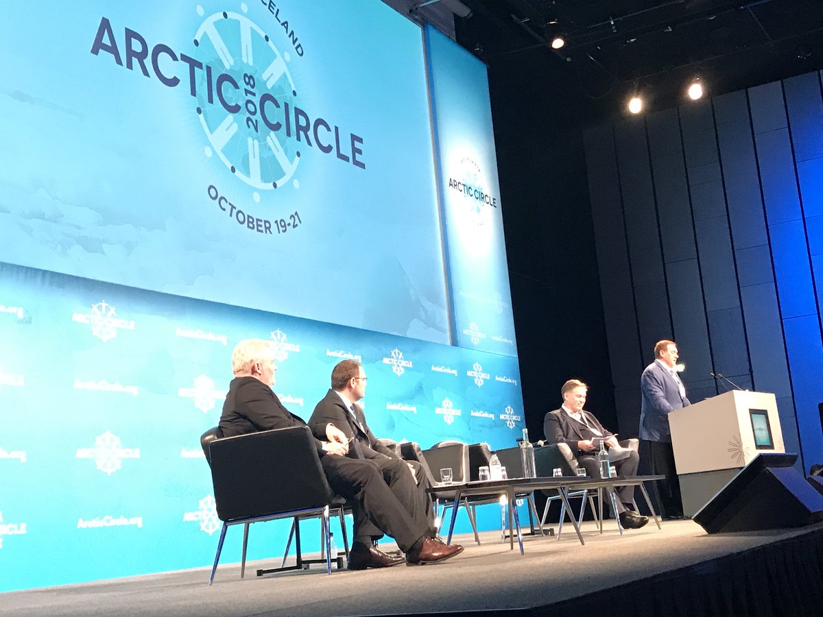 ACRM_DK's tweet photo. “Tomorrow is now. Things are happening in the arctic much faster than anyone think” says @ScottMinerd  at @ArcticAssembly #ArcticCircle2018 https://t.co/2P73fOnBjJ