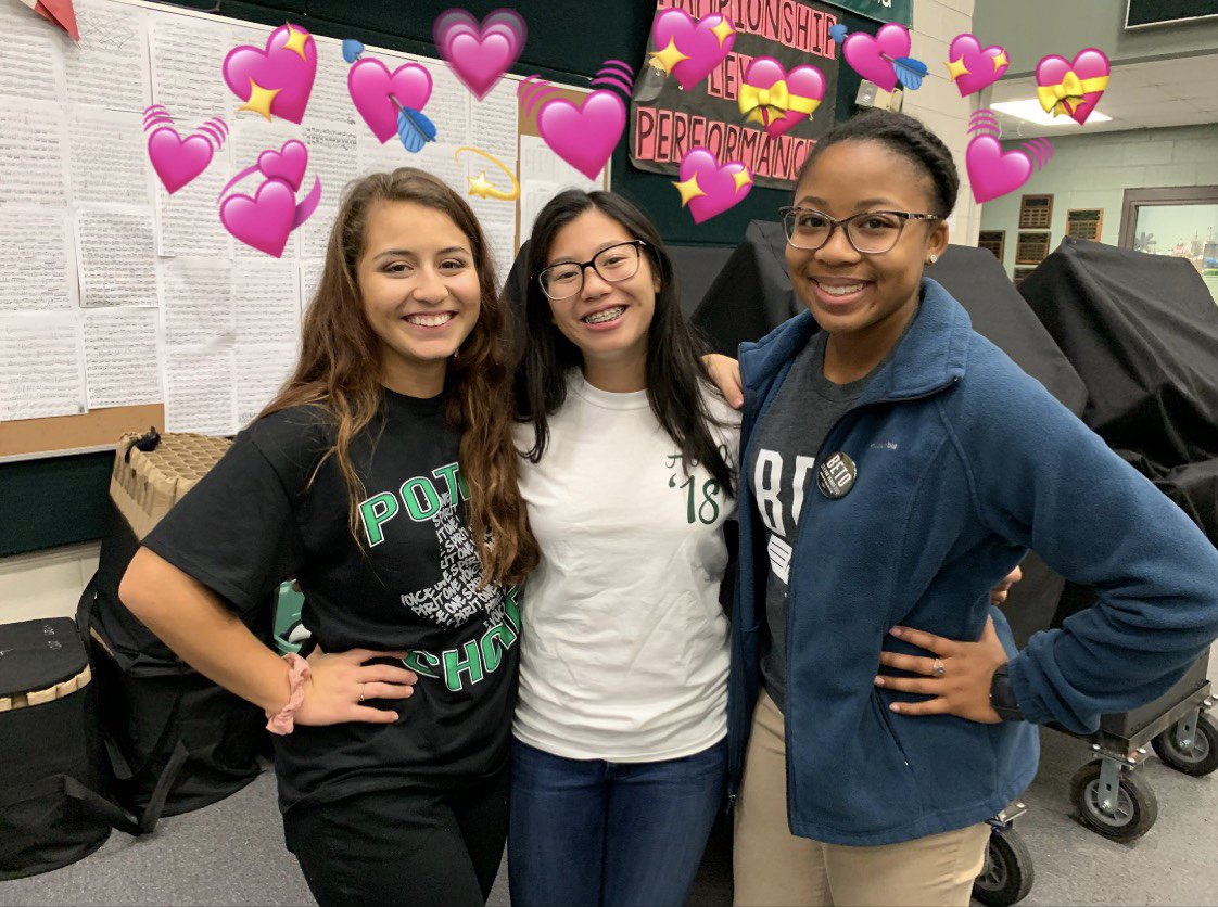 GoPirateBand's tweet photo. Our beautiful and amazing band sweetheart nominees 2018 - Sabrina, Julie, and Destiny!!!
#onevoice18 https://t.co/VFkS0Qzddz