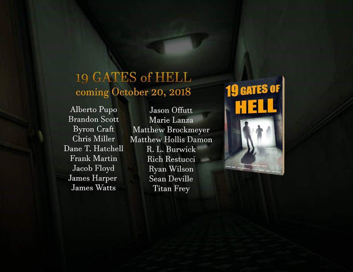 Marie_Lanza's tweet photo. TOMORROW! The gates open October 20th! #19GatesofHell #Books #Read #Horror #HorrorNews #Halloween  @TitanF_Author @AuthorJAFloyd @ByronCraft4 @Horror_Novellas @MattDamonAuthor @HarperinDC @CMWordslinger @DaneHatchell @HumboldtLycan @TheJasonOffutt @minxy4683 @seandeville666 https://t.co/eWBnHiac4v