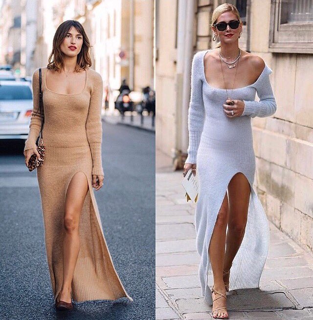 Quien lo lleva mejor? chiara o jeanne? #estilismo #mismovestido #retodeestilos