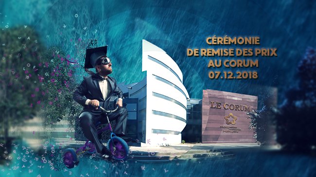 IAE_Montpellier's tweet photo. La remise des prix 2018 de l'@IAE_Montpellier se déroulera le vendredi 7 décembre, à partir de 18h, au #Corum. La cérémonie sera suivie par un cocktail dinatoire. Toutes les informations complémentaires seront communiquées ultérieurement #SaveTheDate #EspritIAE https://t.co/lx2D65cBvD
